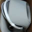 YOUNIKE Bar Stools Set of 2 All Grey Swivel Barstools, Compact Adjustable Counter Height Bar Stools Faux Leather Upholstered Counter Stools with Hollow Back for Kitchen Island