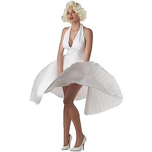 Marilyn Monroe Deluxe White Halter Dress Costume M