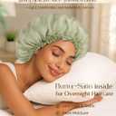 YANIBEST Breathable Butter-Satin Lined Bonnet, Silk Hair Bonnet for Sleeping Women, Night Cap for Curly Fine Straight Hair