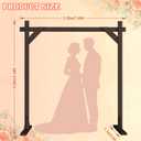 HeyMate Wood Wedding Arch -7.48FT Square Wooden Wedding Arches for Ceremony, Wood Backdrop Stand for Proposal Wedding Party Scene, Birthday Party, Bridal Shower, Garden, Outdoor, Rustic Decorations