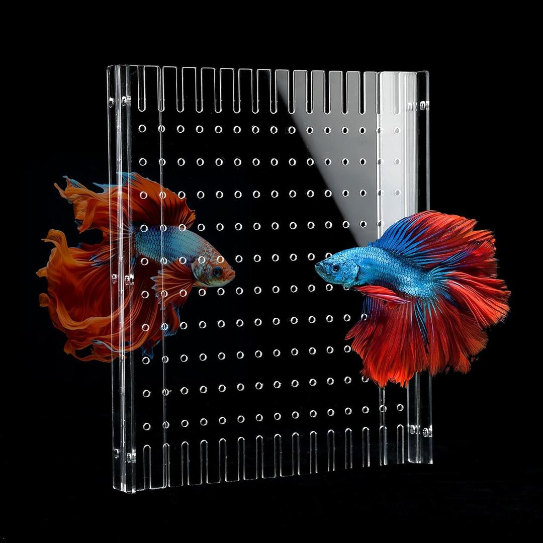 Aquarium Divider Clear 10/15/20 Gallon Fish Tank Divider with Suction Cups (15/20 Gallon)