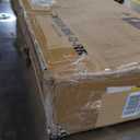 Rolanstar Bed Frame Queen Size with Charging Station and LED Lights, PU Leather Headboard with Storage Shelves, Heavy Duty Metal Slats, No Box Spring Need, Noise Free, Easy Assembly, Black