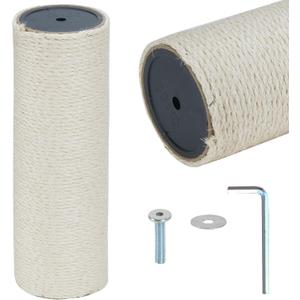 Dimaka Cat Scratching Post Replacement Pole 4.5 inches Diameter,15.7 inches Length,Natural Sisal Covered