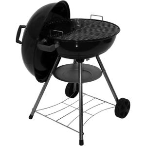 22" Heavy Duty Charcoal Barbecue Grill with Adjustable Air Vent, 354 SQ. In Cooking Area, Storage Rack, 2 Wheeled Portable Grill for Camping, Outdoor Cooking, and More - 810-23002