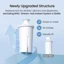 AQUA CREST CF06A Replacement for Brita Filter, Brita Water Pitchers and Dispensers, Classic OB03, Mavea 107007, and More, NSF Certified Pitcher Water Filter, 1 Year Filter Supply, 6 Pack