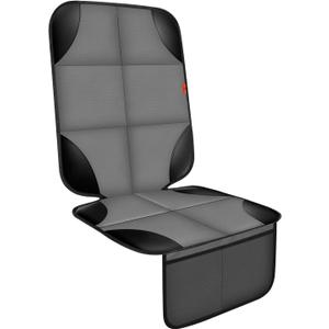 XHYANG Car Seat Protector 1 Pack Car Seat Cushion Mat Thickest Padding,Waterproof 600D Fabric Car Seat Covers for Non-Slip Backing Mesh Pockets for Baby and Pet (Gray, 1 Pc)