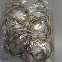 Ivilon Drapery Eyelet Curtain Rings - 2" Ring Loop for Hook Pins, Set of 14 - Warm Gold
