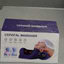 JDZ Neck Massager with Heat, 3-in-1 Electric Cervical Neck Massager for Pain Relief, Ergonomic Neck and Shoulder Relaxer Stretcher with Adjustable Vibration Massage, Brown