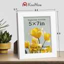 5x7 Picture Frame 4 Pack, White Solid Wood Gallery Photo Frame, Wall Hanging or Tabletop Display