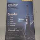 7MAGIC Sonic Electric Toothbrush for Adults and Kids  Up to 180 Days Runtime, 42000 VPM Powered Toothbrush, 5 Modes & 3 Intensities for Sensitive Teeth & Braces, Includes 8 Brush Heads, Navy Blue