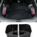 Karltys Trunk Organizer Compatible with Toyota Corolla Cross 2022-2025 2026, 2 Pcs Car Organizer Waterproof Trunk Storage Bin Box, Rear Organizer Side Pockets Accessories(Only for AWD, Not for Hybrid)