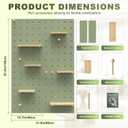 Wooden Modular DIY Pegboard Wall Organizer for Office Garage (31.5x47.2in)