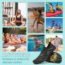 Water Shoes Womens Mens Quick-Dry Aqua Yoga Socks Barefoot Swim Pool Beach Shoes for Walking Hiking Diving Surf Ootdoor Water Sports, Black (9.5 Women/8.5 Men)