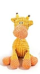 Indestructible Dog Toy, 2026 New Durable Plush Dog Toys for Aggressive Chewers, Squeaky Chew Toy for Small Medium Large Dogs Puppy Teething Toys (Orange)