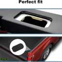 4pcs Truck Bed Rail Caps, Plastic Bedrail Insert Plug Stake Pocket Covers for F-250/F-350 Super Duty 2017-2024 Accessories, Replacement for FL3Z99290D90AB (Black)