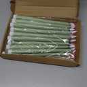 Macarrie 24 Packs Flameless Taper Candles Battery Operated Fake 11 Inch Long Candlelight LED Flameless Candlesticks Flickering Tapered for Spring Summer Wedding(Light Green)