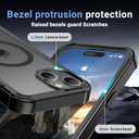 jaroco Magnetic for iPhone 15 Case, [Compatible with MagSafe][Military Grade Drop Protection][Heavy Duty Protection][Non-Slip][Shockproof] 2-Layer Durable Bumper Phone Case 6.1''- Black
