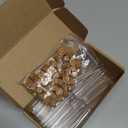 PATIKIL 5ml Plastic Test Tubes with Cork Stoppers, 40Pcs 75x12mm Tubes for Scientific Party Decoration Candy Bead Storage Bath Salt Lab Use, Clear