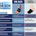 3 x SB SOX Arch Support Sleeves for Plantar Fasciitis Relief (1 Pair)  Foot Compression Sleeves for Plantar Fasciitis and Arch Support for Everyday Use (Large, White)