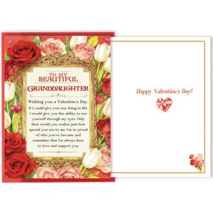 2 x Valentines Day Card for Granddaughter, Valentine's day Gifts for Granddaughter (BT-149)
