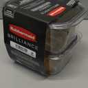 Rubbermaid Brilliance BPA-Free Food Storage Containers, Medium Deep, 4.7 Cup, 2-Pack, Airtight & Leak-Proof, Microwave & Dishwasher Safe
