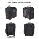 EliteField Deluxe Rolling Backpack Dog & Cat Carrier, 18.0"L x 13.5"W x 9.0"H