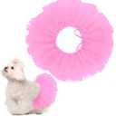 XLIUAX Tulle Tutu for Dogs, Dog Ballerina Costume Skirt Dresses Puppy Princess Clothes Outfits Apparel for Small Medium Large Dog Birthday Wedding Party Photo Prop Supplies(Pink)