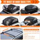 Sailnovo Rooftop Cargo Carrier Roof Bag,15 Cubic feet Soft Waterproof Car Roof Bag fit Cars with/Without Rack, 4 Tie-Down Straps, 4 Door Hooks, Foldable Car Top Carrier for Road Trip Camping Travel