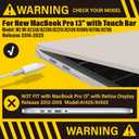 IBENZER Compatible with MacBook Pro 13 Inch Case M2 M1 2026 2025 2024 2023 2022 A2338 A2289 A2251 A2159 A1989 A1706 A1708, Hard Shell Case & Keyboard Cover for Mac Pro 13, Rocky Gray,T13RKGY+1