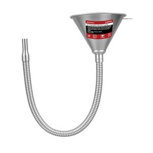 BILITOOLS 26.2" Steel Flexible Oil Funnel with Filter for Automotive Use, Metal Bendable Spout Funnel for Oil Fluids Change, Long Funnels for Transmission Fluid