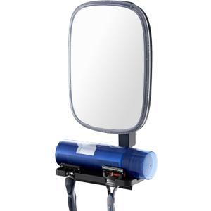 TAILI Fogless Mirror for Shower with Squeegee,Removable Fog Free Suction Mirror with Razor Holder for Shower Accessories,Bathroom, Adjustable,Shatterproof - for Men and Women-Black (12.6"L x 6.6"W)