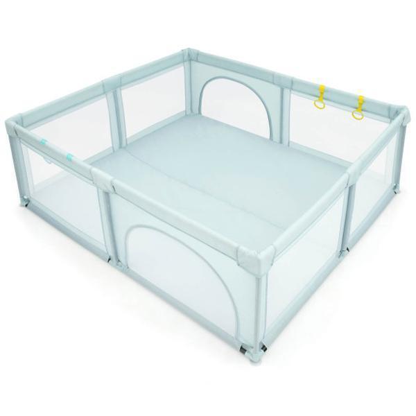  UY10025BL Large Infant Baby Playpen Safety Play Center Yard with 50 Ocean Balls, Blue