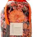 Fragrance Potpourri Bag Home Dcor | Floral Petals Vase & Bowl Filler Decoration (Orange)