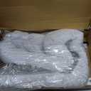 Cat Window Sill Perch with Large Bolster, Easy to Adjust & Assemble Cat Window Seat for Windowsill & Bedside, Pet Hammock Bed for Large Cats and Kittens (Grey, L)