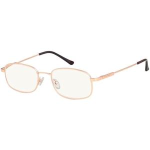 Eyekepper UV Protection Progressive Reading Glasses 3 Levels Multifocus Readers Men Women Bendable Memory Frame (Gold, +2.50)