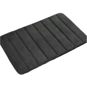 SDCJLEMAXGT Super Absorbent Bathroom Carpets Rugs, Soft Memory Foam Floor Bedroom Toilet Floor Shower Rug, Home Decor Machine Washable, Multiple Colours(Black, 25"x45")