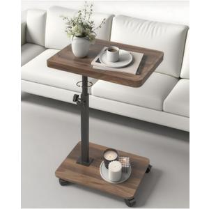 C Table Side Table End Table Adjustable HeightC Shaped End for CouchSnack Tables,360Swivel TV Tray Sofa Table for Small SpacesSide Tables Living Room and Bedroom for Sofa, Bed,Chair