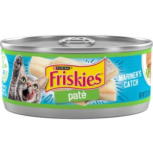 Purina Friskies Wet Cat Food Pate, Mariners Catch - (Pack of 24) 5.5 oz. Cans (EXP 03/31/28)