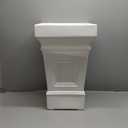Step2 Atherton Square Planter, Large Planters for Outdoor Plants, Gardening and Flower Pot for Patio or Porch, Efficient Drainage, Durable Plastic, Classic White (15.25"D x 15.25"W x 24"H)
