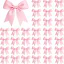 3.3 Inch Pink Bows for Gift Wrapping-50 PCS, Small Ribbon Bows for Birthday, Baby Shower and Party Decorations