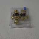 Lewis Hyman Inc 1734601 Atlas Tulip Style Door Knob and Single Cylinder Deadbolt Combo, Polished Brass