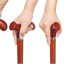 Wooden Walking Cane with 5 Height for Men and Women, Handmade Wood Cane with Comfort Grip Handle, Supportive Mobility Aid for Seniors, Fashionable & Classic Lightweight Stick, 35inch