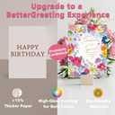 2 x Mothers Day Card for Mom, Wife, Grandma or Step Mom, Happy Mother's Day Card from Daughter, Son or Husband, Beautiful Floral Design