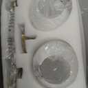 2 Pack 7.2-Inch Globe Pendant Lights, Mid Century Gold Pendant Light Fixtures, Globe Pendant Lights Kitchen Island with Milk Glass Shade Adjustable Hanging Fixture for Dining Room (Bulbs not Included)