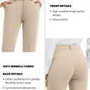 FUNYYZO Work Pants for Women Straight Leg Dress Pants for Business Outfits Medium
