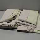 YoungsTex Beige Linen Blackout Curtains 84 Inch Length for Living Room, Thermal Insulated Winter Drapes with Grommet Room Darkening Thick Privacy for Bedroom Windows, 2 Panels, 52 X 84 Inch