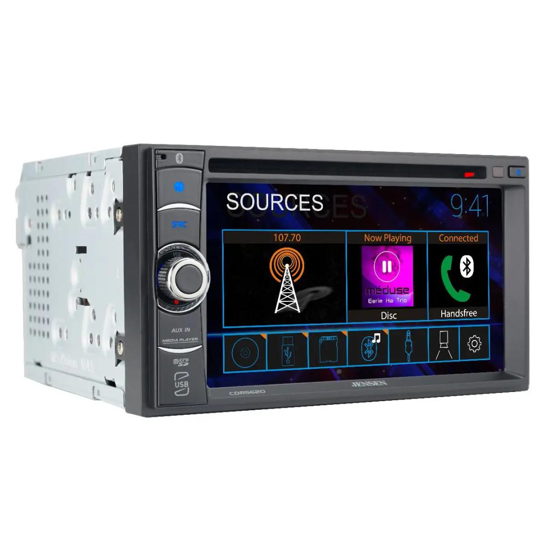 Jensen CDR5620 6.2 Inch CD/DVD Receiver with Bluetooth and Backup Bullet Camera