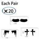 2 x 60 Pairs Eye Black Stickers for Kids, Sports Face Eyeblack Sticker for Baseball Football Softball Themed Party Birthday Party Supplies (MIXED)