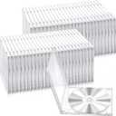 LEIFIDE 50 Pieces 10.4 mm Plastic Cd Jewel Case Clear Single DVD Disc Case Standard Cd DVD Cover for Protection Replacement (Clear)