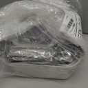 Salad Container for Lunch Stainless Steeel Salad Container 60-oz Salad Bowl with Lid 4-Compartment Bento-Style Tray, 1.5-oz Salad Dressing Container,Dishwasher, Microwave, and Oven Safe (Gray Lid)